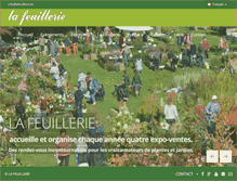 Tablet Screenshot of lafeuillerie.be